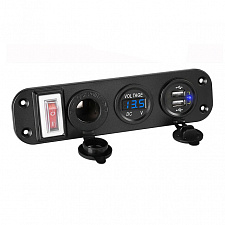 TDS TS-CAU45 Синий Разветвитель авто (Врезной)